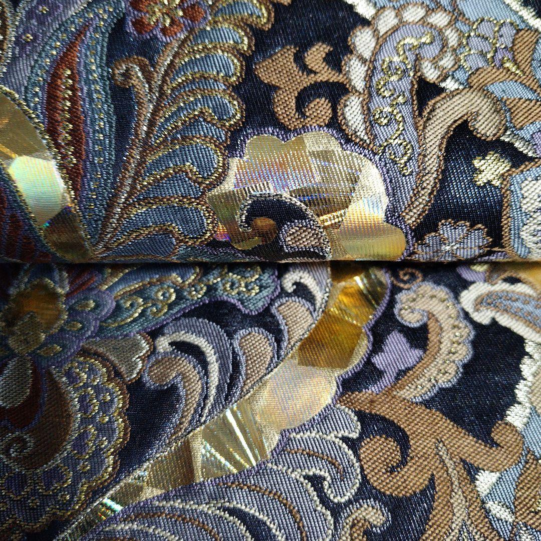 新春価格 伝統工芸士 堀省平 袋帯 豪華 金彩 袋帯 絹 未仕立て品