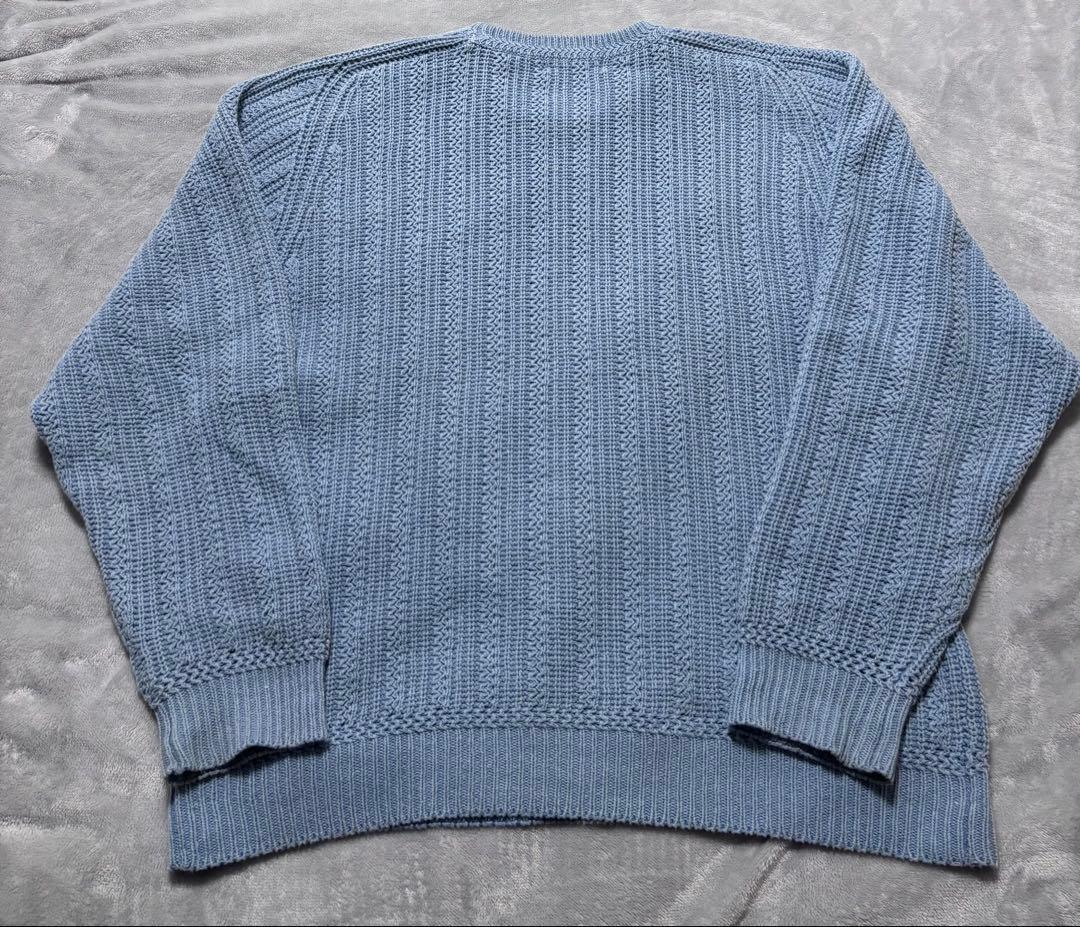 希少　90s セントジョンズベイ　コットンニット　水色