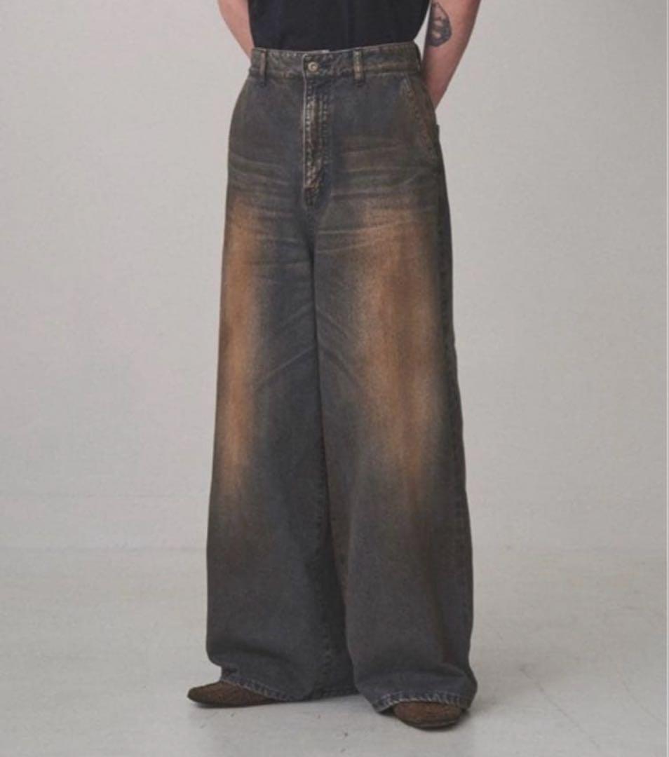 パンツ JUHA 24AW RUST BAGGY WIDE DENIM PANTS