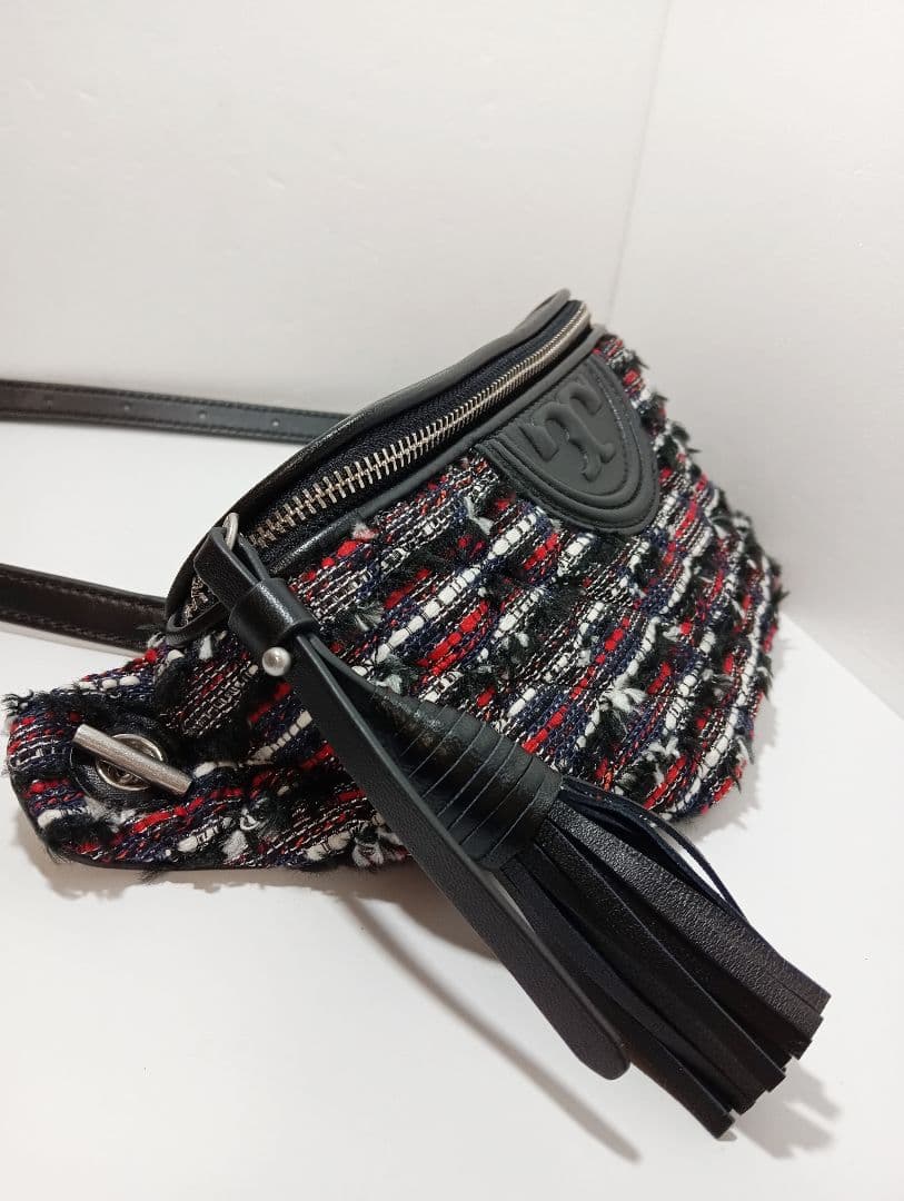 トリーバーチ　61482 FLEMING TWEED BAG ウエストバッグ