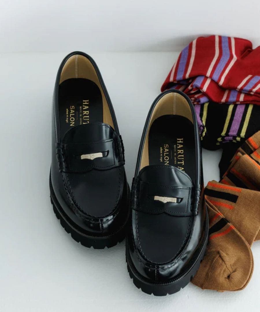 HARUTA（ハルタ）for SALON別注ガラス レザーローファー