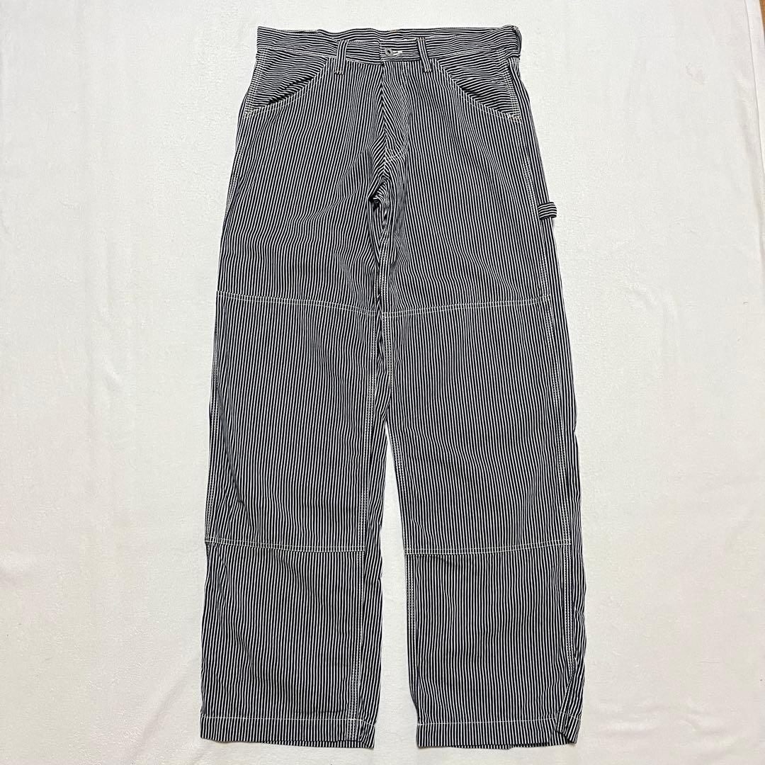 美品 倉敷天領デニム TENRYO ヒッコリー ダブルニーペインターパンツ 36