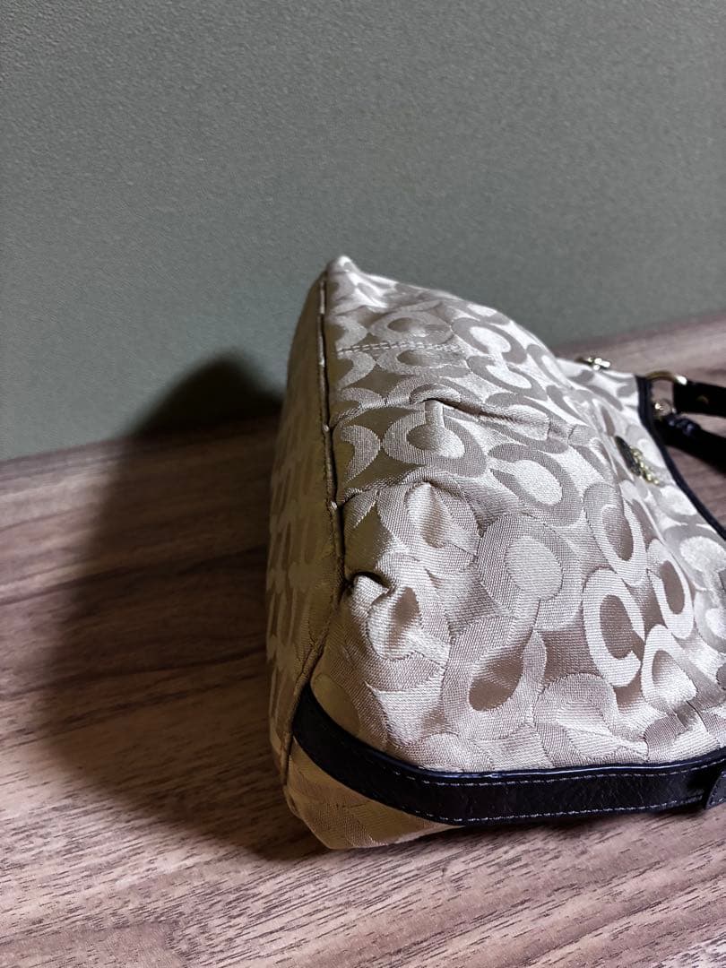 極美　コーチ　オプアート　アクセサリーポーチ　ミニバッグ　ワンショル