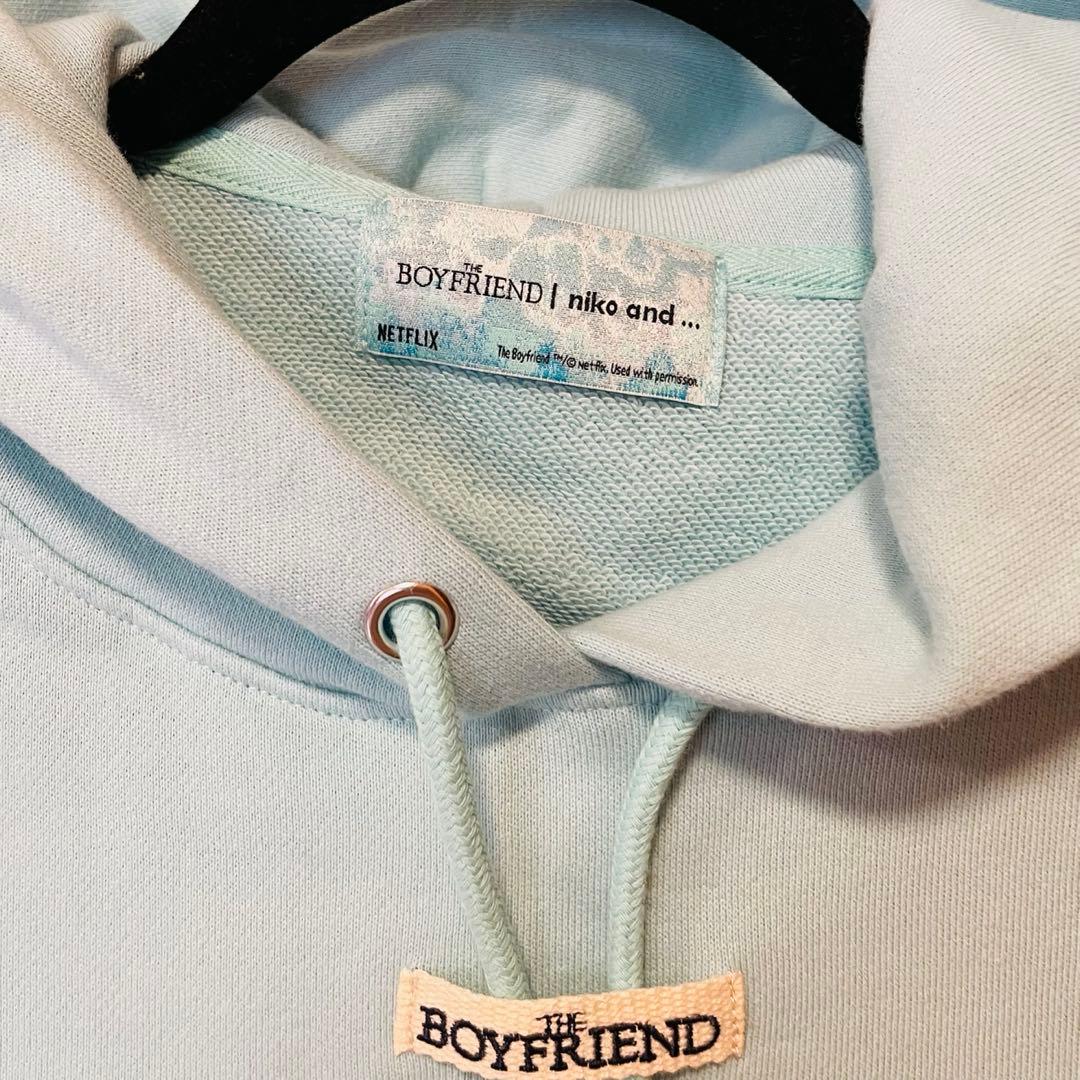 ボーイフレンド ニコアンド コラボ フラワープルオーバーフーディー パーカー