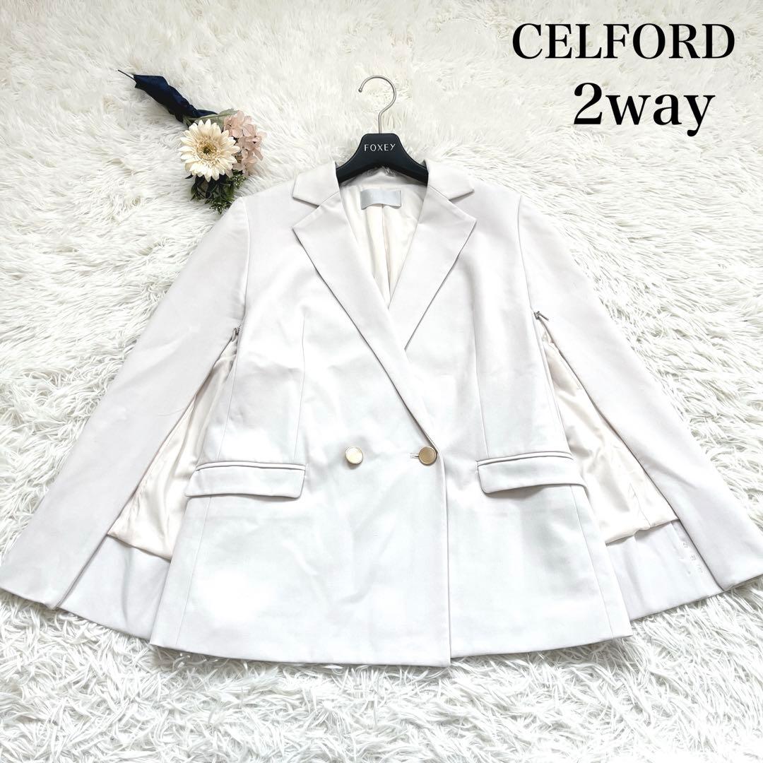 上品✨セルフォード　テーラードジャケット　ブレザー　金ボタン　袖スリット2way