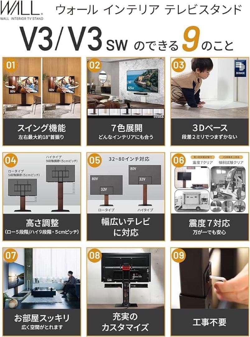 EQUALS WALLテレビスタンドV3 ハイタイプ