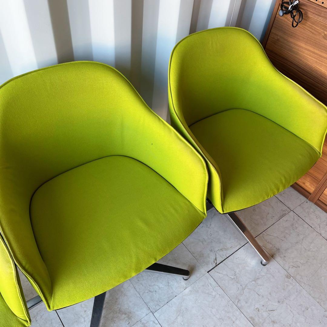 取付無料！ヴィトラ ソフトシェルチェア フォースターベース オフィスチェア4脚