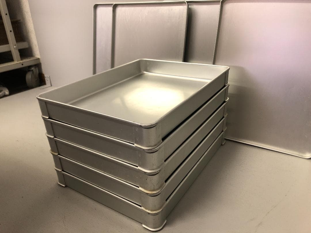 5個ふた付　アカオアルミ　硬質アルミ　システムバット　餃子バット　大50　⑷☆