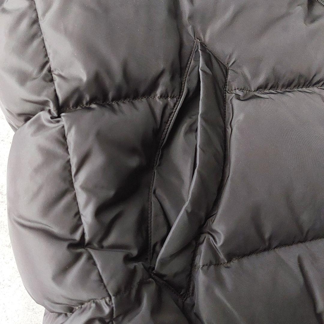 パパスプラス PAPAS+ ダウンベスト M チャコール フェルトワッペン