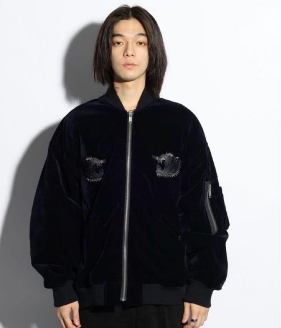HARE×hxcyyd スーベニアブルゾン 虎 龍 刺繍 東洋 別珍