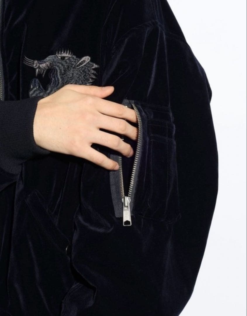 HARE×hxcyyd スーベニアブルゾン 虎 龍 刺繍 東洋 別珍