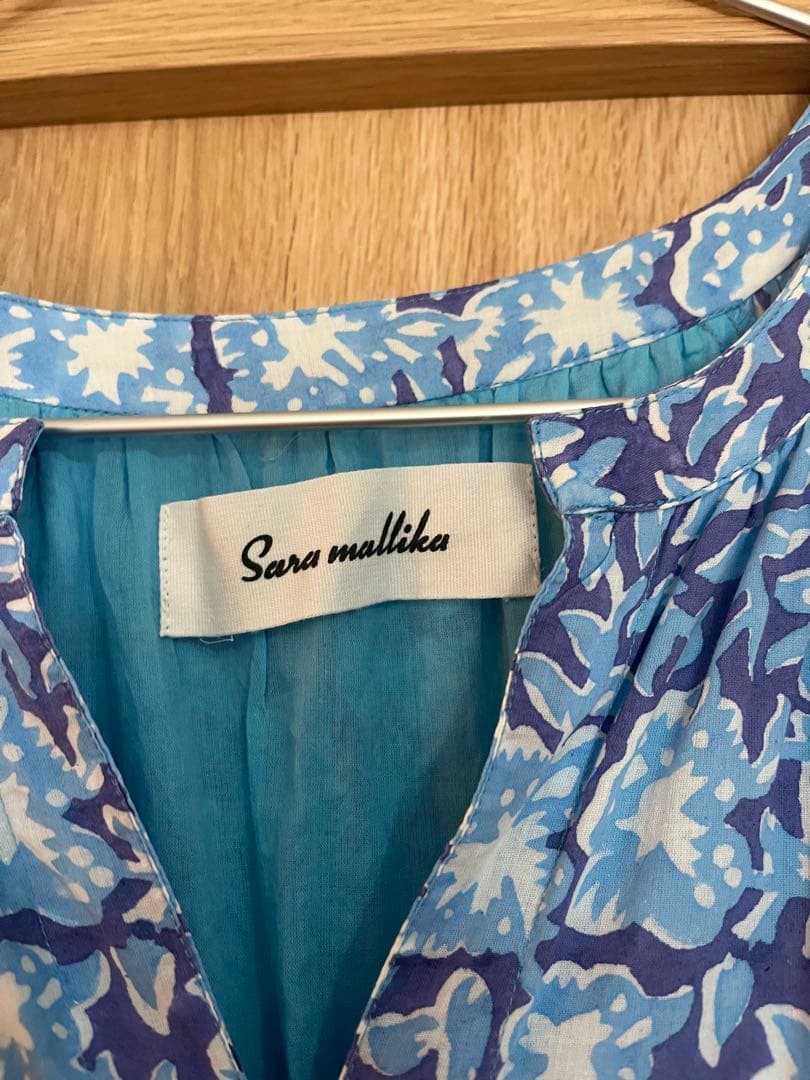 【美品！】ヌキテパ サラマリカ フラワーワンピース ドレス ブルー 水色