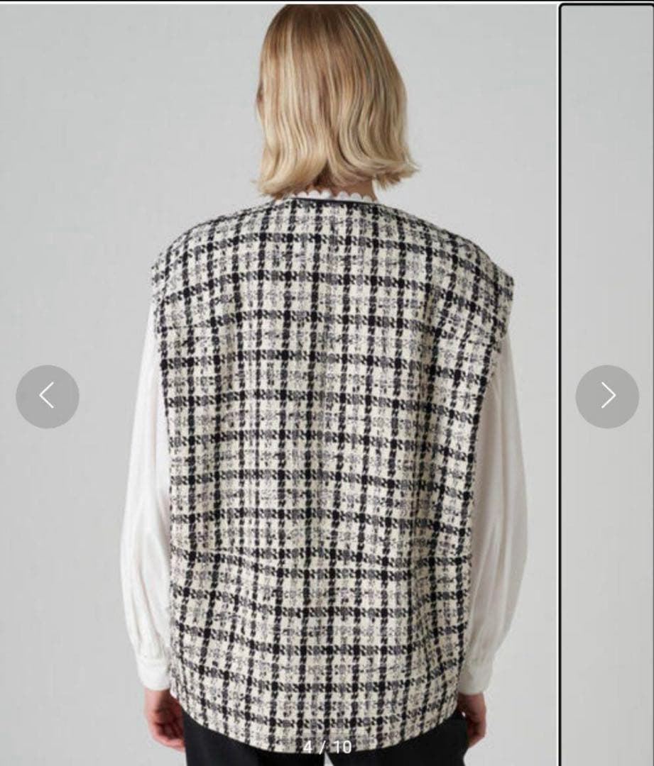 【TOMORROWLAND collection】スラブシェパード コクーンジレ