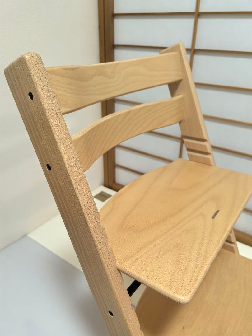 美品 ストッケ トリップトラップ ナチュラル シリアル4 ベビーセット付き