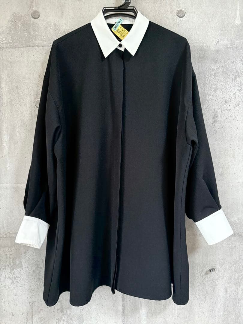 美品 machatt マチャット ダブルクロスバイカラードレス ブラック 正規品