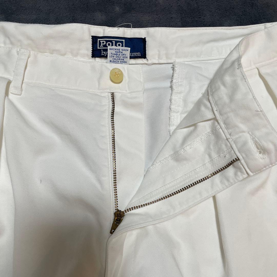 90's Polo Ralph Lauren チノパン　ポロチノ　ホワイトW32