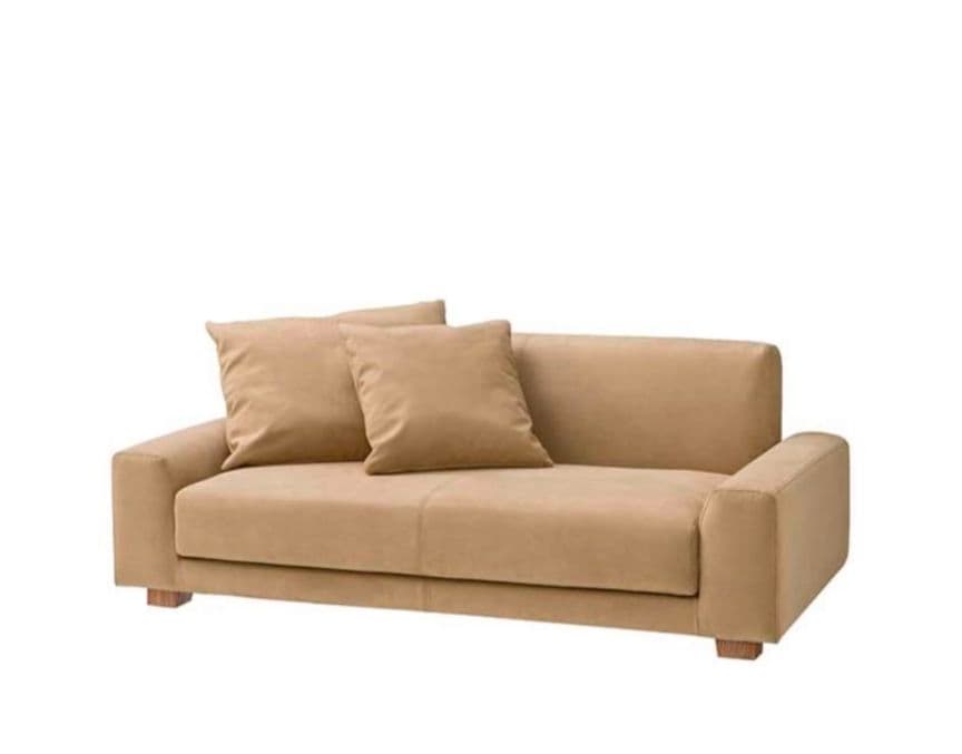 unico ユニコ　ベージュ スエード風 2.5人掛けソファ ペット対応生地