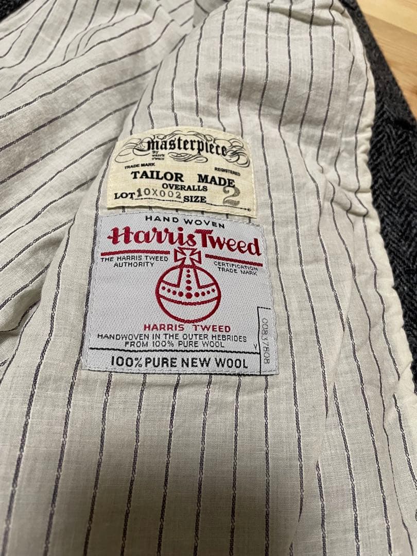 マスターピース ウールベスト ハリスツイード