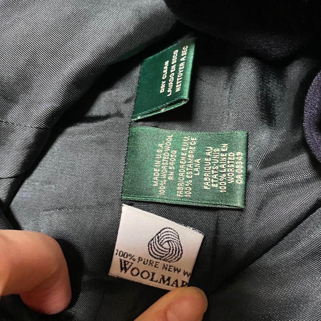 【LAUREN RALPH LAUREN】ワッペン 金ボタン 紺ブレ 肩パッド