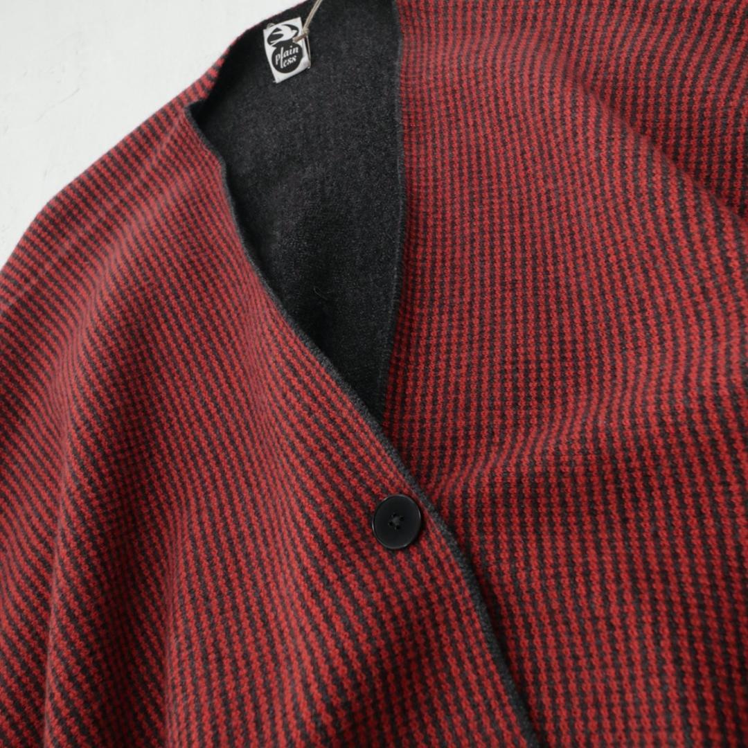 未使用 PLAIN PEOPLE｜プレインレス ダブルフェイスストライプケープ