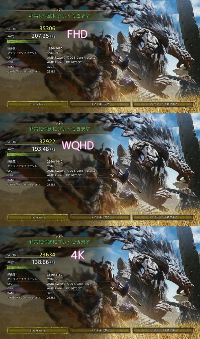 【新品】高性能ゲーミングPC RX9070XT Ryzen7 7700