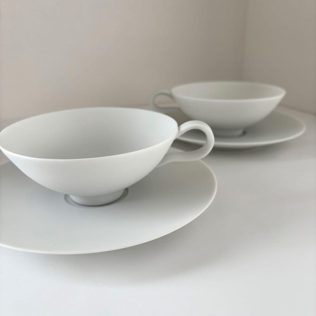 森岡希世子 白磁 C&S 2客セット 未使用