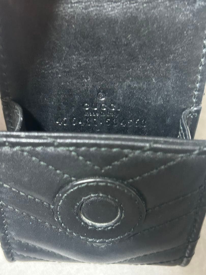 GUCCI グッチ GGマーモント シガレットケース レザー 本革 ブラック