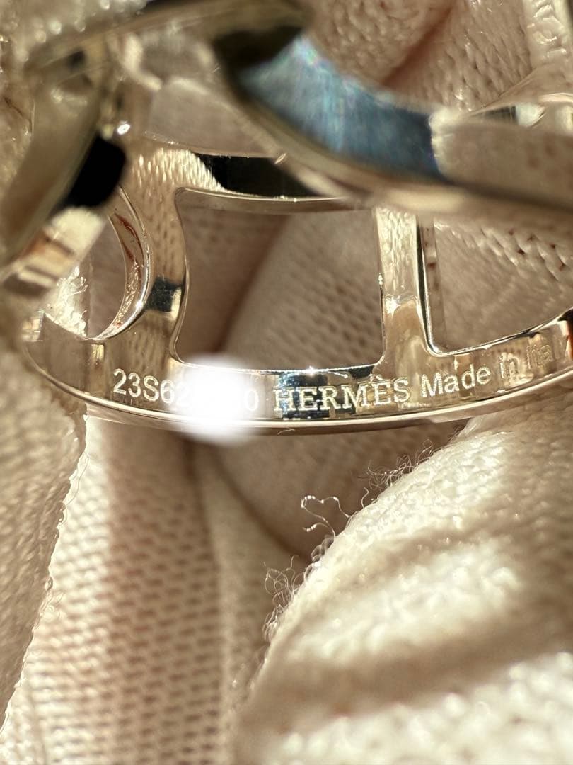 【新品未使用】 HERMESエルメス　エヴァー　シェーヌダンクル リング　52号
