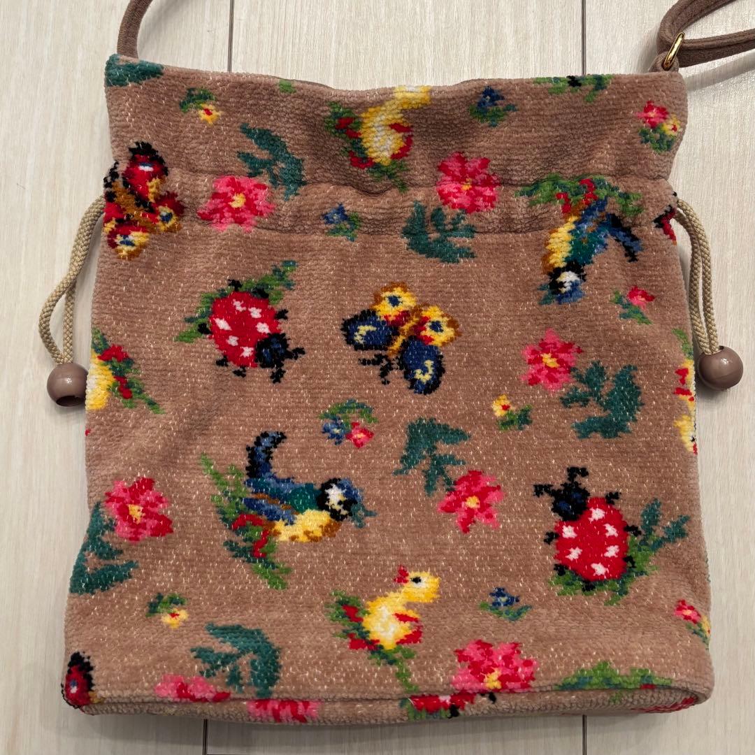 FEILER ハイジ 巾着ショルダーバッグ ベージュ