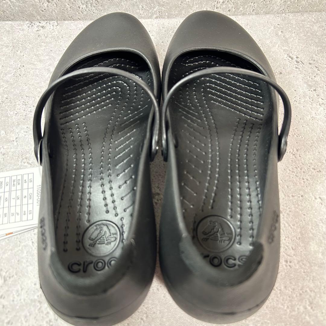 【タグ付き新品】クロックス アリスワーク 黒 W9 25.0 メリージェーン