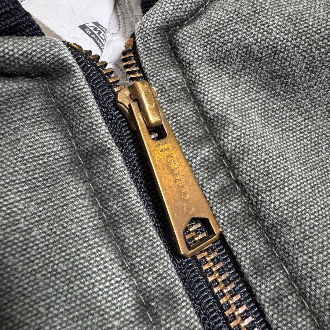 雰囲気◎ カーハート ダックベストUSA製 腰ゴム モスグリーン　V02MOS