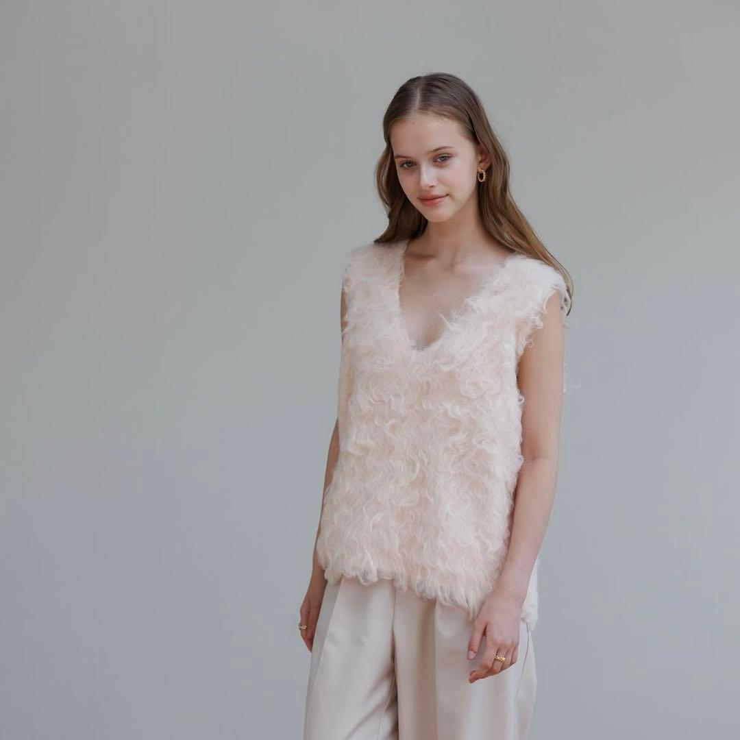 新品未使用 pois ポア　ニットベスト ピンク pink