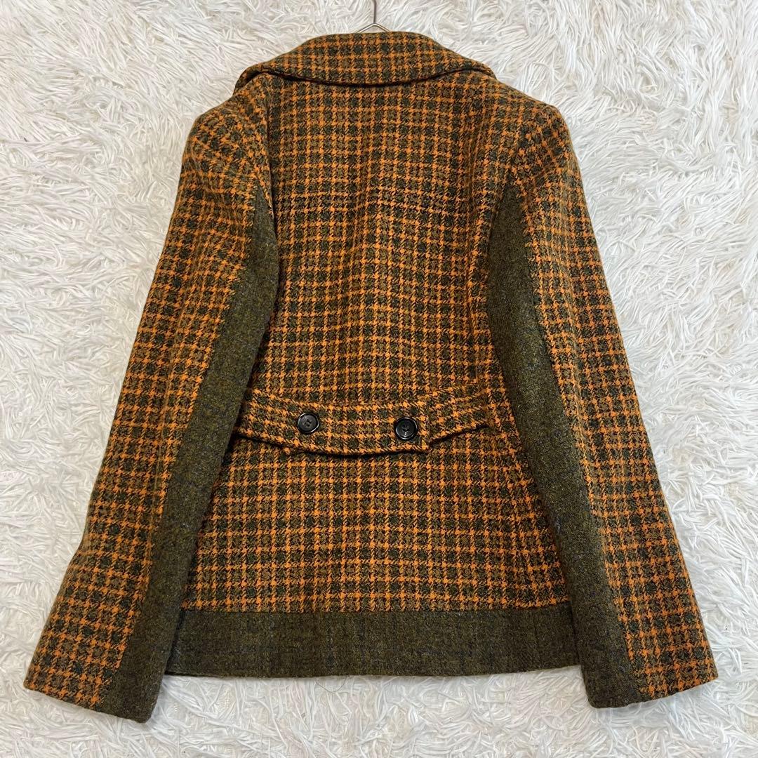 トリココムデギャルソン チェック テーラードジャケット ウール AD2001