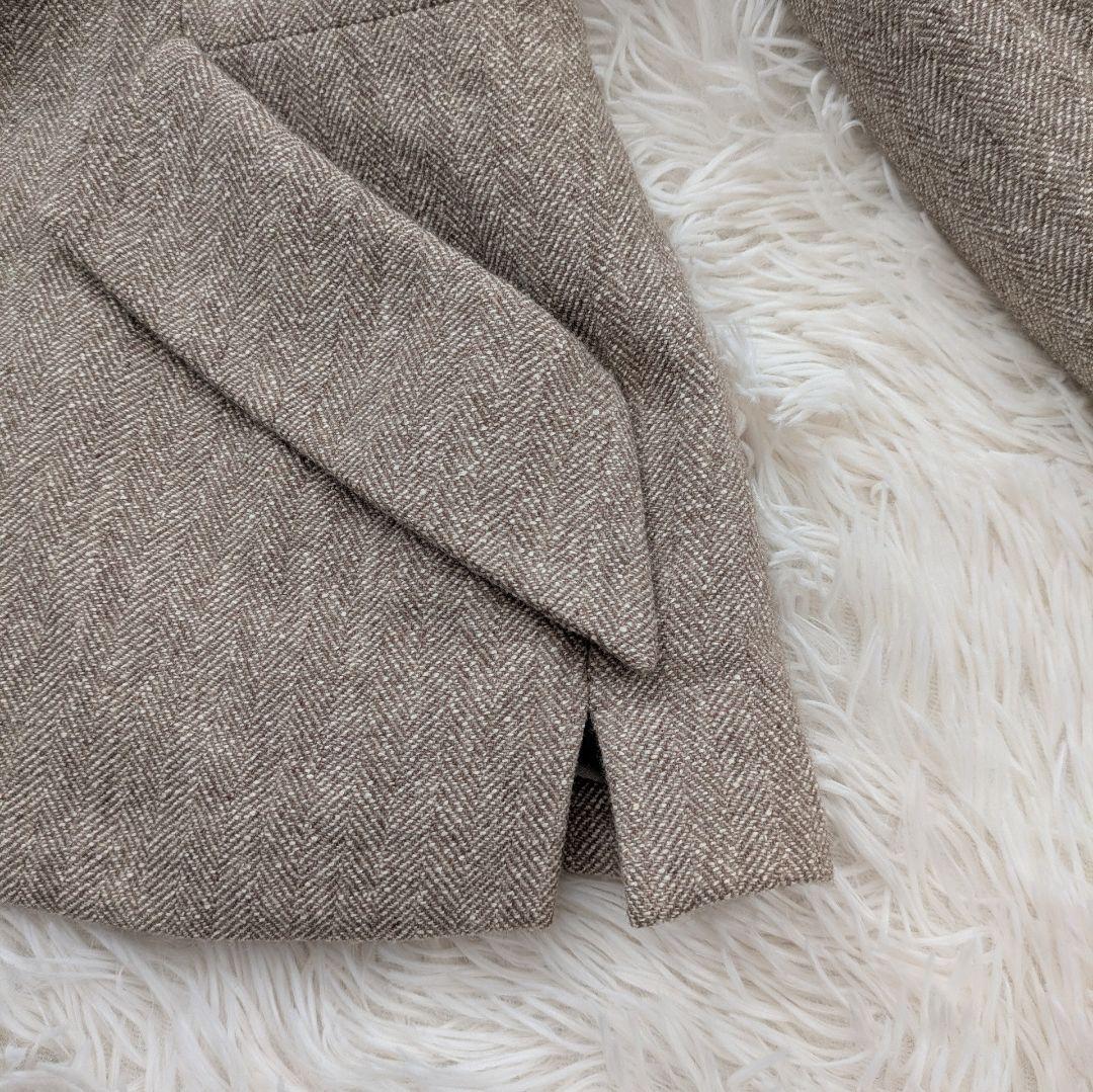 Christian Dior シルク混 ペプラム ツイードジャケット 7号