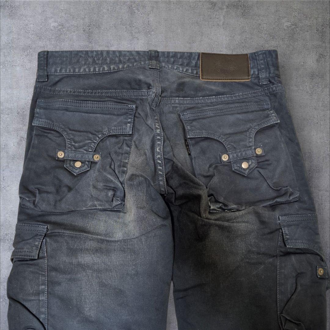 トルネードマート コーティング gimmick フレアカーゴパンツ 立体加工