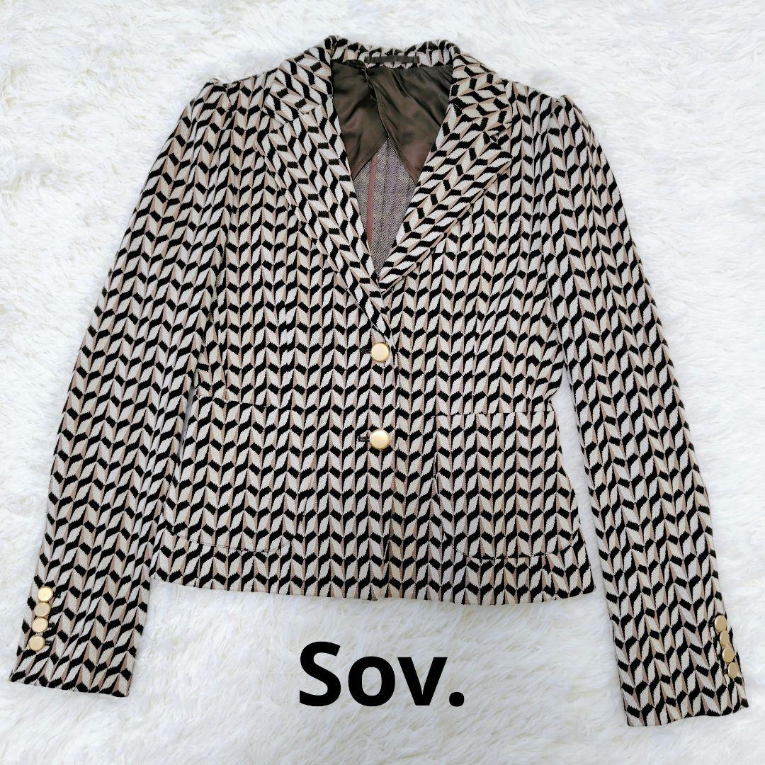 【美品】Sov.　2023　ジャガードシングルジャケット　金ボタン　S