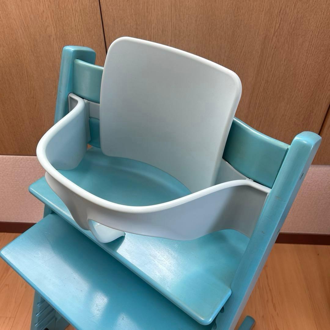 【美品】STOKKE TRIPP TRAPP ターコイズブルー S/N4〜