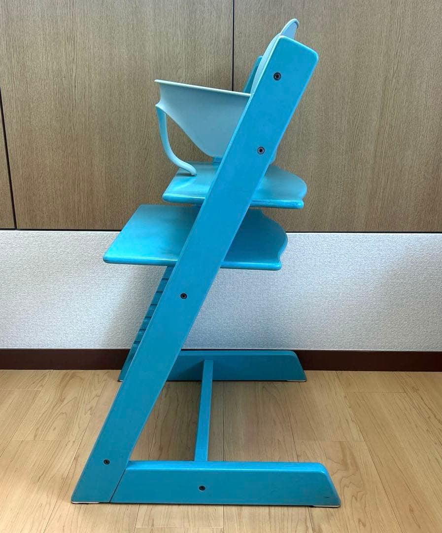 【美品】STOKKE TRIPP TRAPP ターコイズブルー S/N4〜