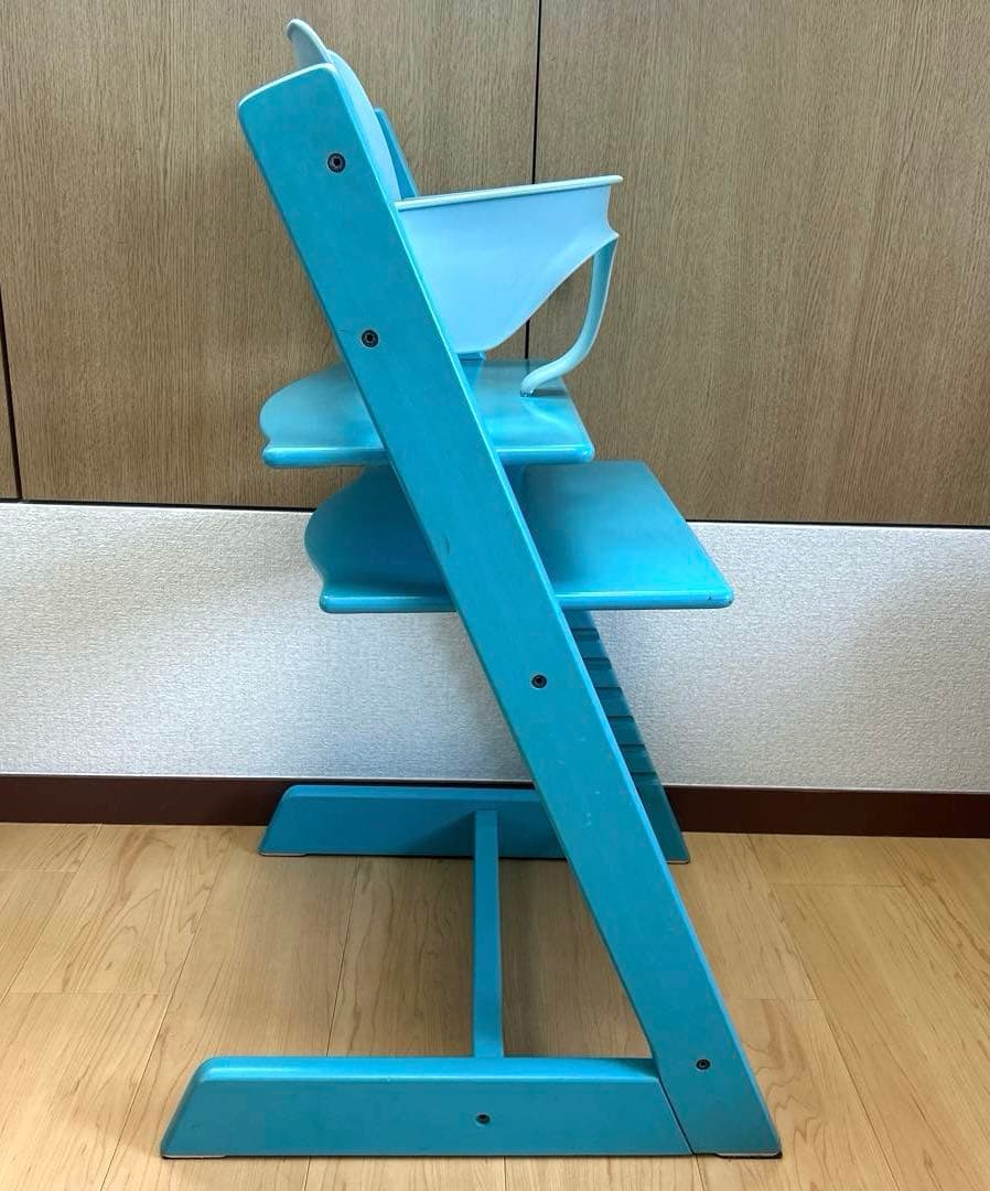 【美品】STOKKE TRIPP TRAPP ターコイズブルー S/N4〜