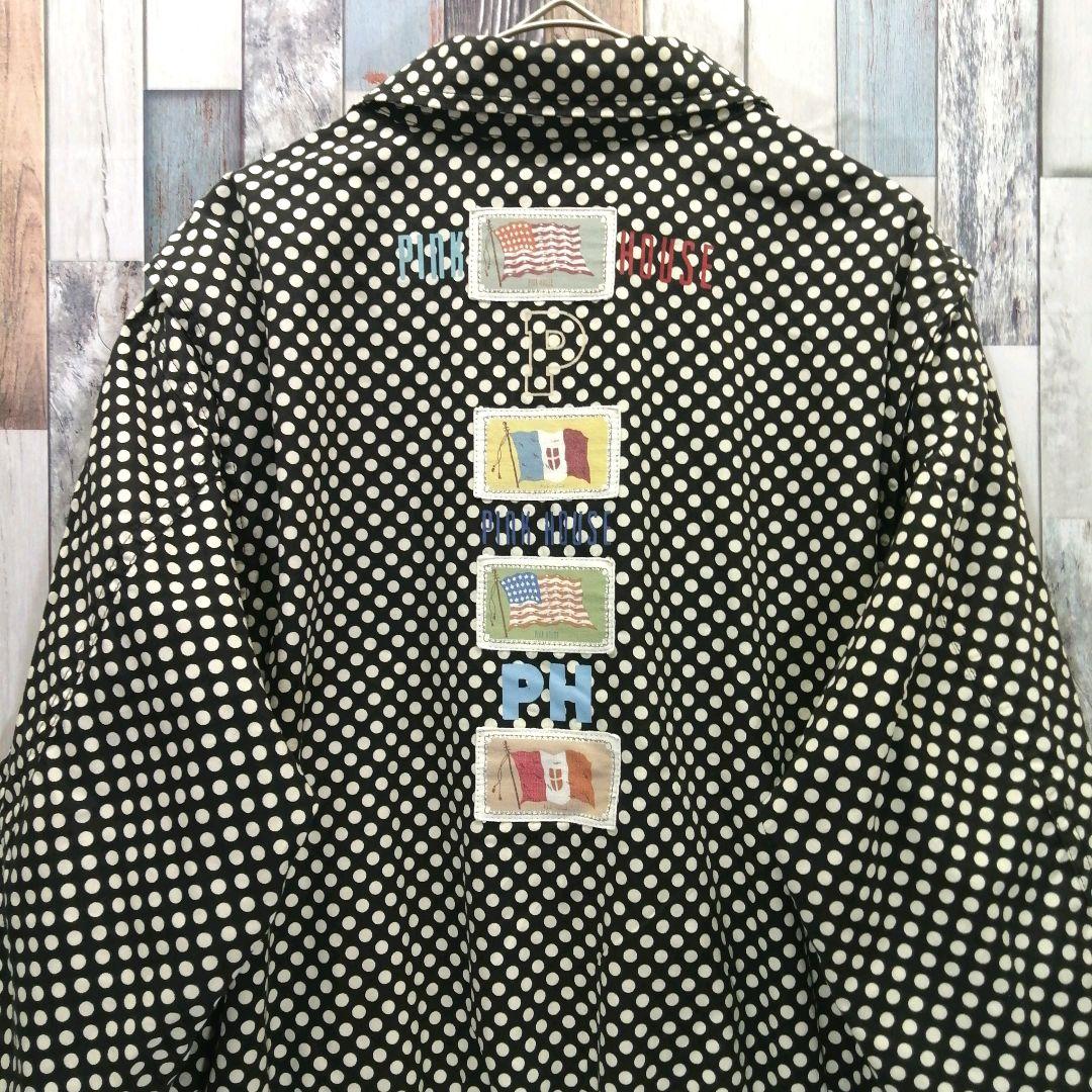 PINK HOUSE　ピンクハウス　ジャケット　ドット柄　刺繍ロゴ
