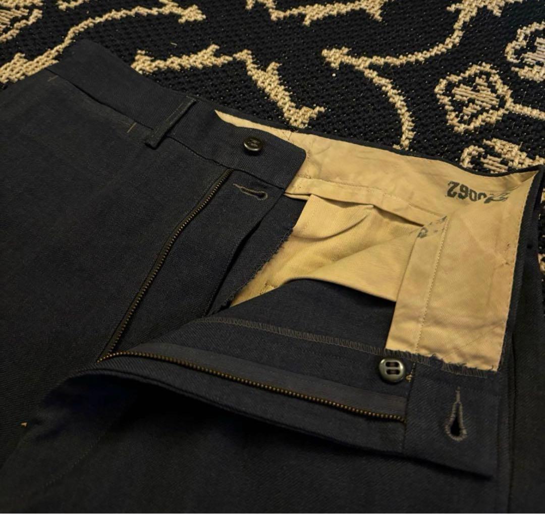 50s 60s ウール ギャバ スラックス ギャバジン ミント