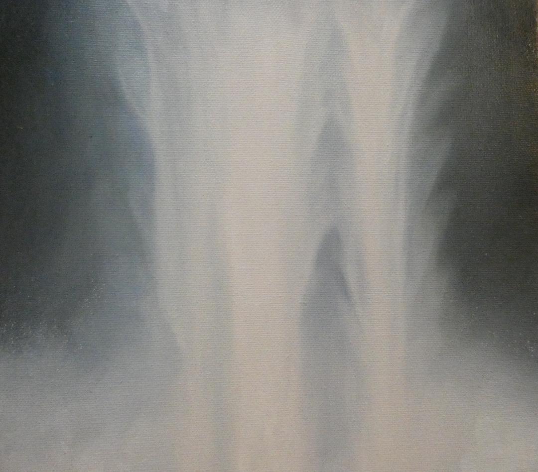 水心流弘道館林霊山 　千住博「風景」 サインF6サイズ額装済み 肉筆手描き