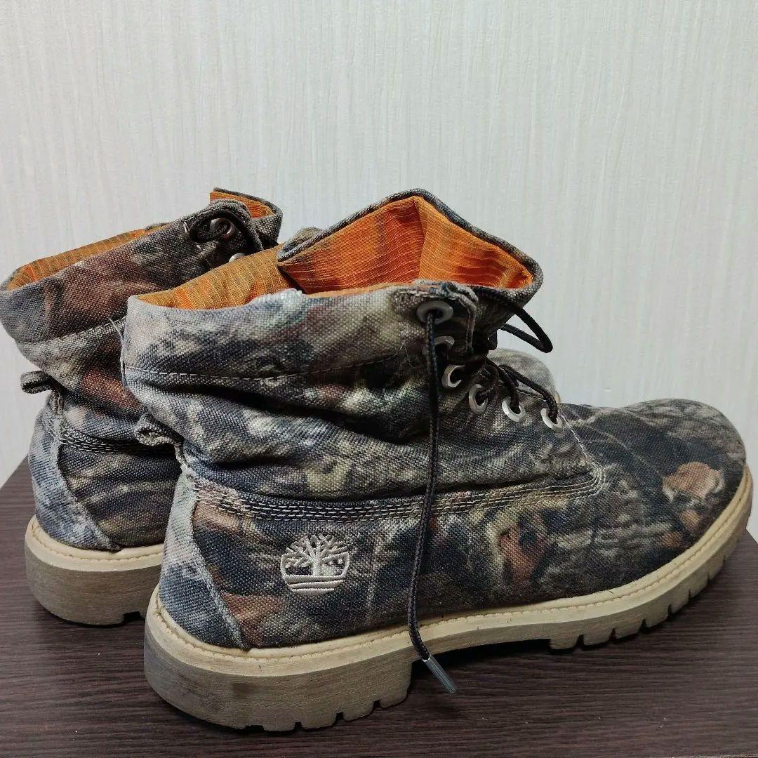 中古 Timberland 迷彩 ハイカットワークブーツ