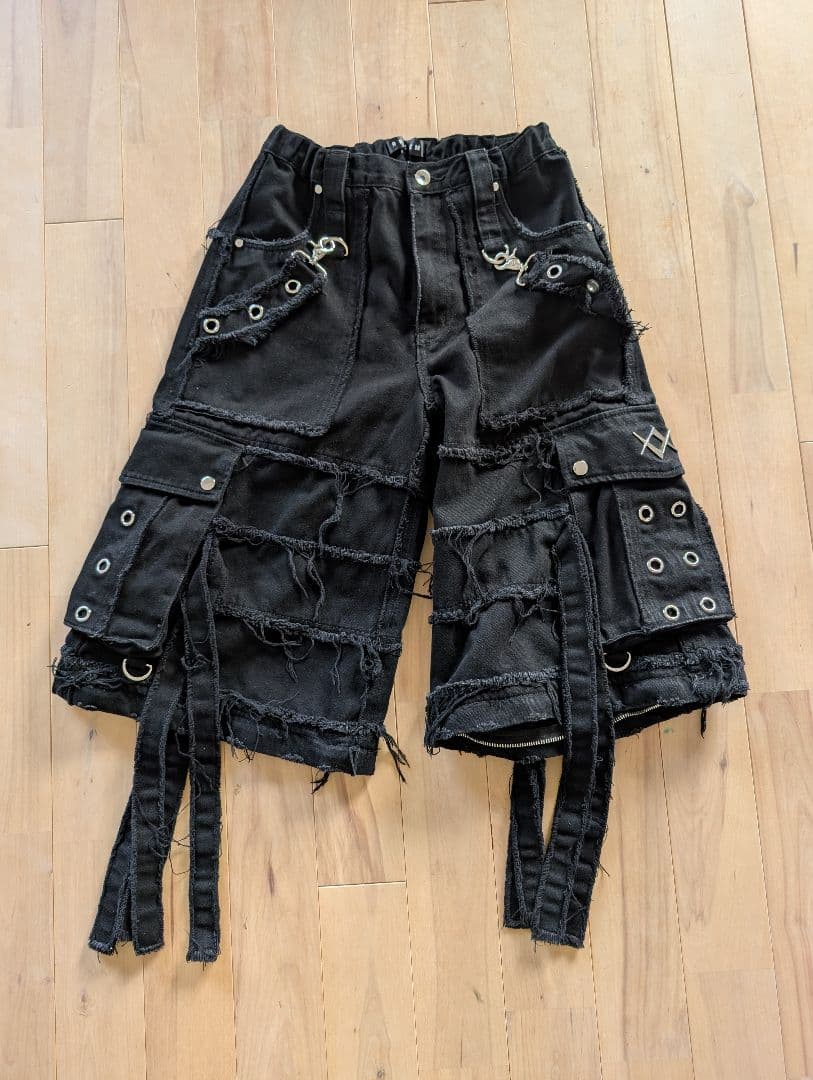 レフレム 2wayツギハギカーゴデニムパンツ ブラック未使用