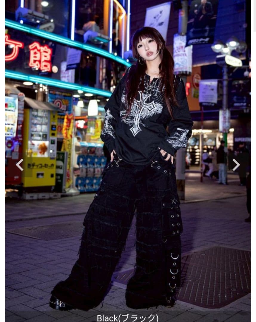 レフレム 2wayツギハギカーゴデニムパンツ ブラック未使用