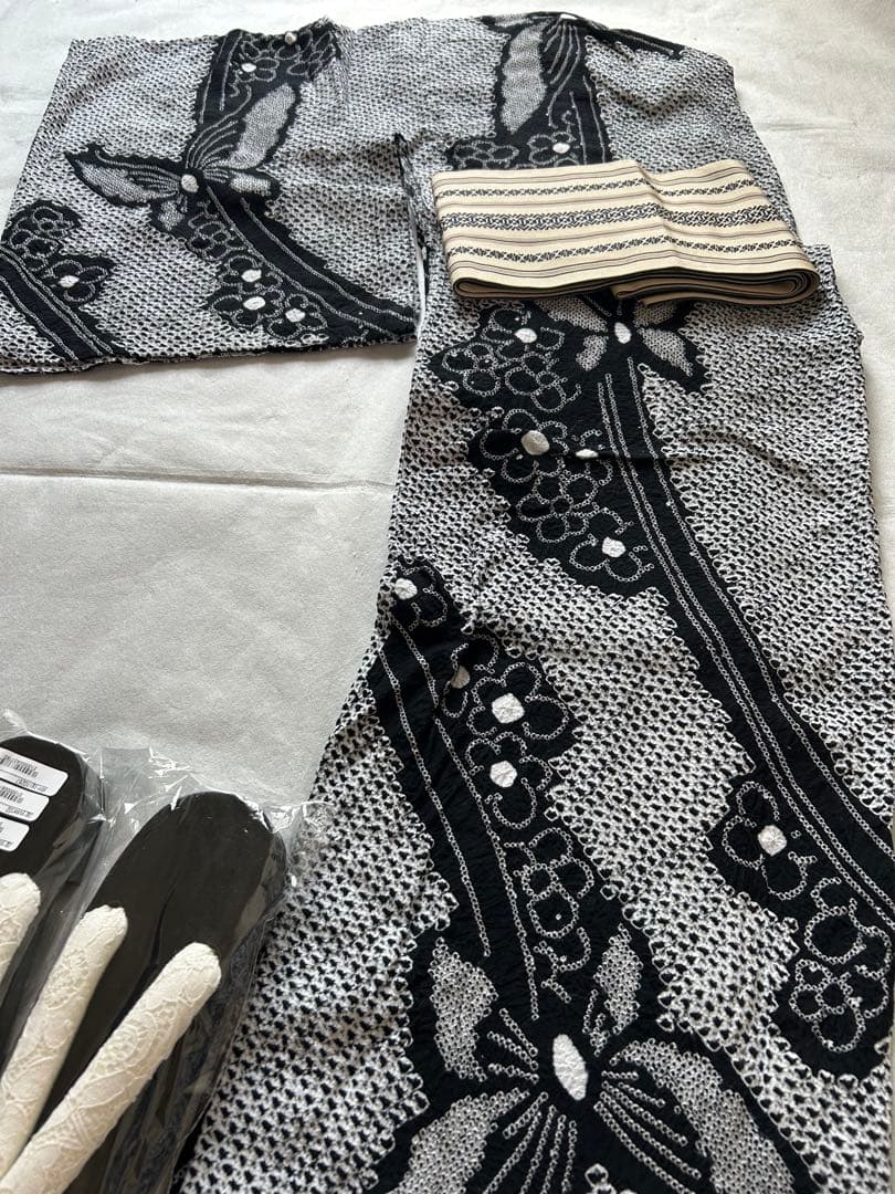 有松絞り　浴衣　トールサイズ　裄丈69 夏着物　絞り浴衣　浴衣単品