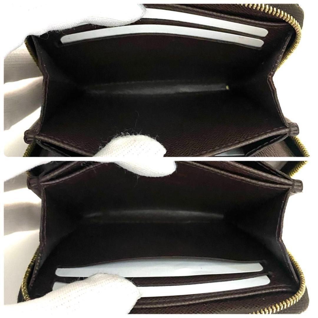 ルイ ヴィトン◎パース ダミエ ケース ブラウン ラウンドファスナー