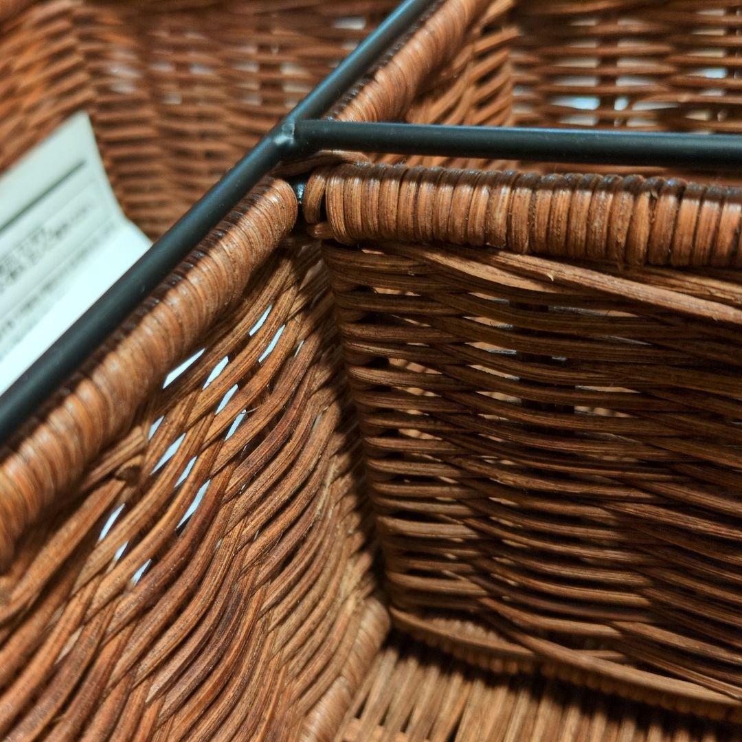 ラタン風キャスター付き　ソファーサイドワゴン