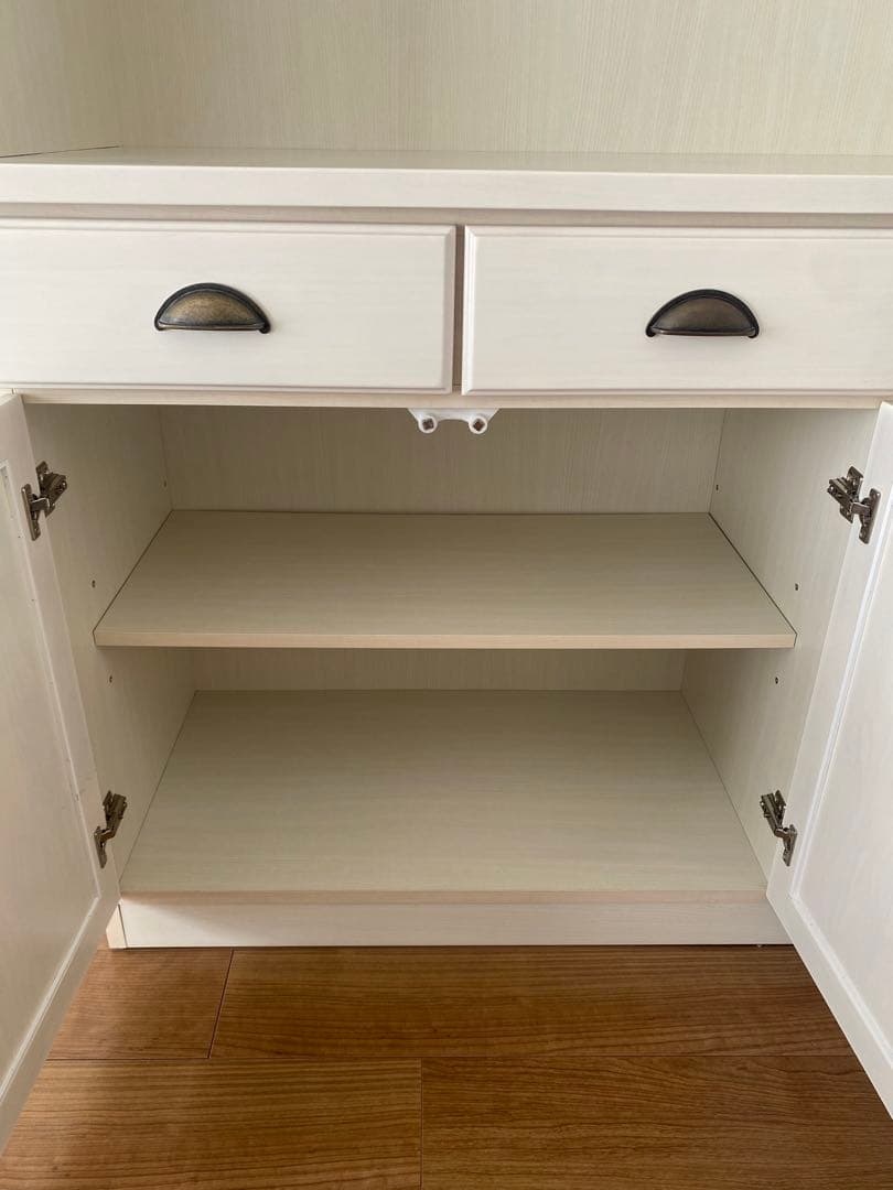 【送料込】食器棚　ホワイト　ニトリ　キッチンボード　(ミランダ120 ＷＷ)