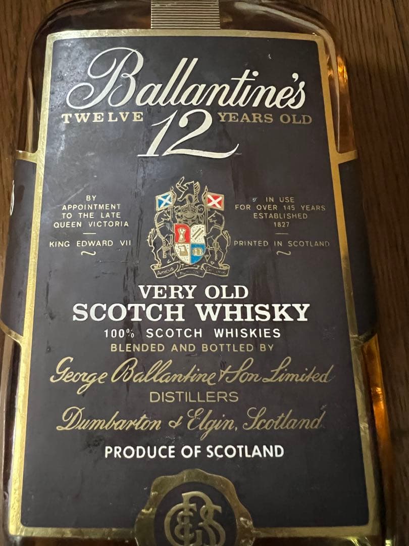 【終売品　貴重】バランタイン12年　1970年代　赤青紋章　 760ml